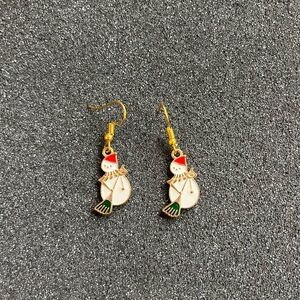 Snowmen with broom earrings $10